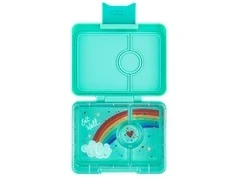 Yumbox Snack bento madkasse turkis/regnbue med 3 rum